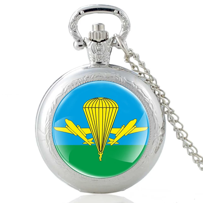 

Classic Airborne troops Vintage Quartz Pocket Watch Charm Pendant Clock Watch Men Women Necklace Gifts